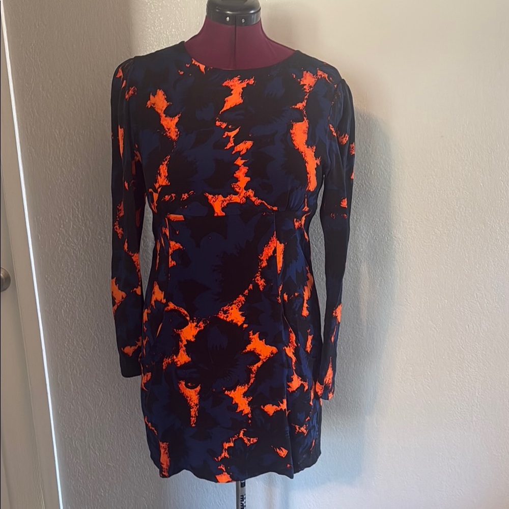 Stylish Orange and Black Women's Dress